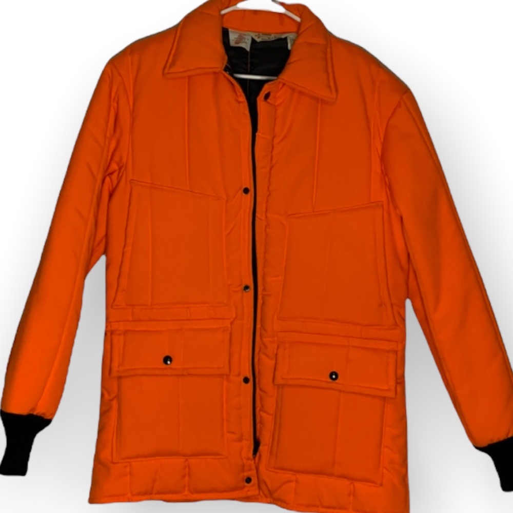 Walls Orange Hunting Safety Jacket USA Blizzard Pruf Winter Warm Insulat…
